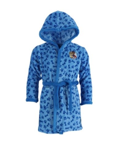 Peignoir La Pat' Patrouille enfant bleu à capuche.