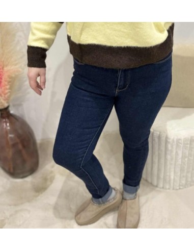 Jeans skinny bleu brut femme