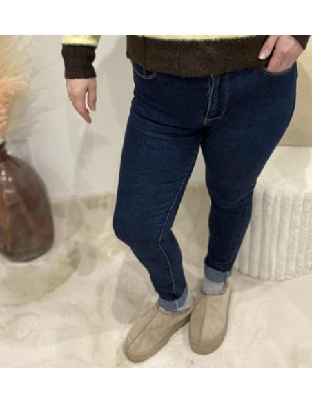 Jeans skinny bleu brut femme