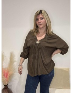 Blouse femme avec soleil tendance mode 2