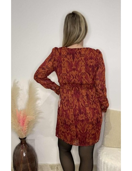Robe femme orangé tendance mode