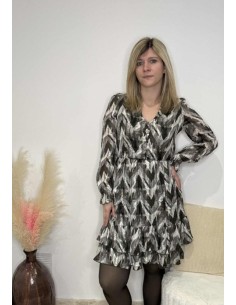 Robe femme grise/kaki femme tendance mode