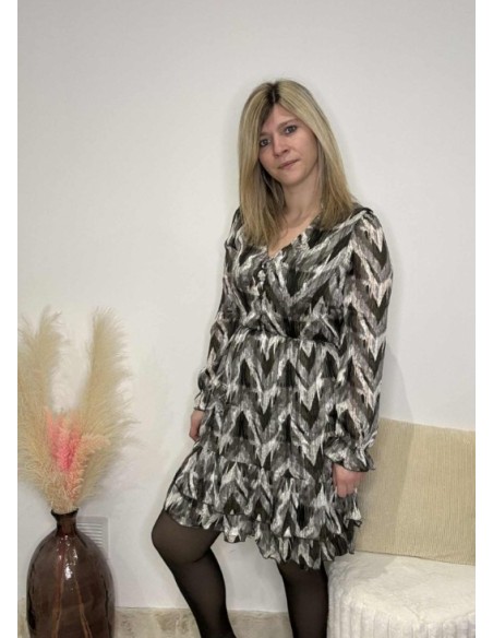 Robe femme grise/kaki femme tendance mode