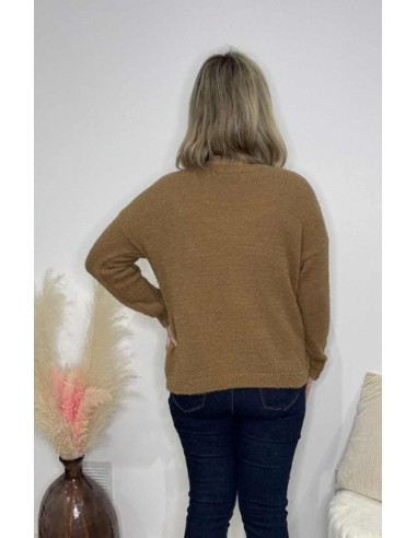 Pull femme grosse fleurs tendance mode