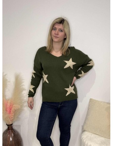 Pull femme Etoile doré tendance mode