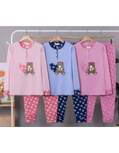 Pyjama molletonné ourson femme