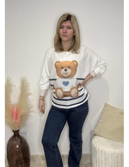 Pull femme ourson bear