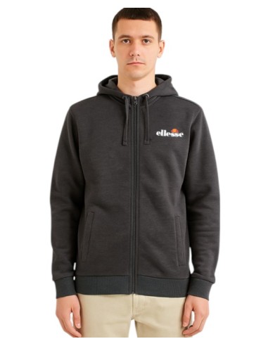 Sweat à capuche zippé homme Ellesse gris anthracite
