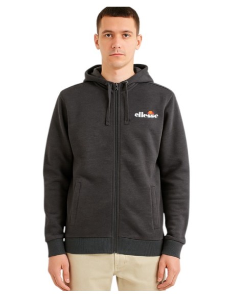 Sweat à capuche zippé homme Ellesse gris anthracite
