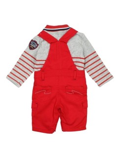 Salopette rouge avec polo manche longue Lee Cooper 2