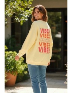 Sweat Good Vibes jauen tendance oversize