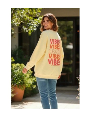 Sweat Good Vibes jauen tendance oversize