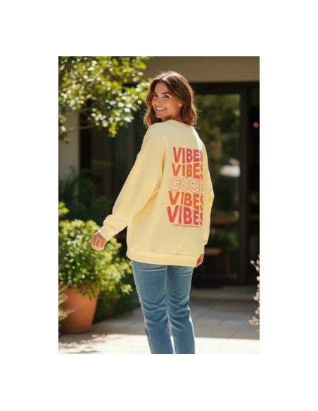 Sweat Good Vibes jauen tendance oversize