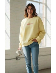 Sweat Good Vibes jauen tendance oversize 2