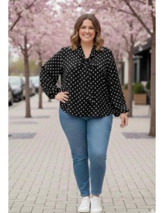 Blouse femme pois grande taille