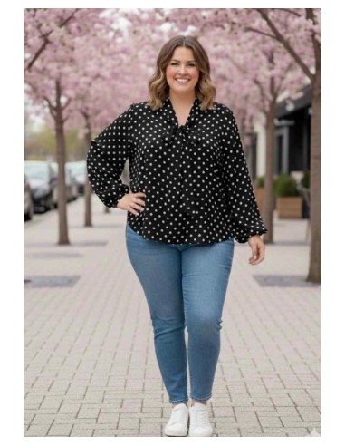 Blouse femme pois grande taille