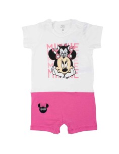 Combinaison short Minnie rose