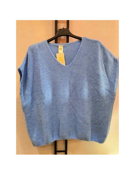 Pull sans manche femme oversize