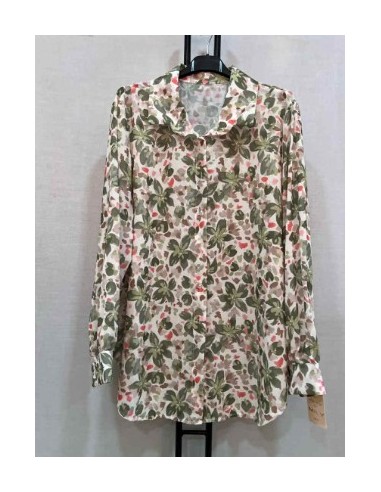 Chemise fleuries kaki oversize mode femme
