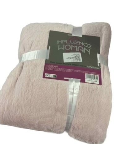 Plaid fausse fourrure doublé sherpa