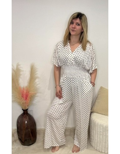 Combinaison femme à pois magique