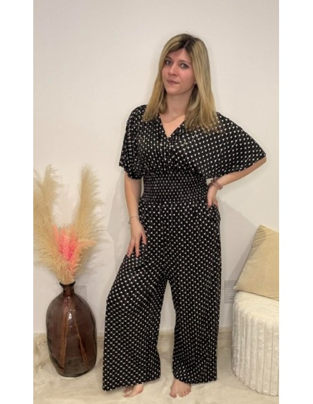 Combinaison femme à pois magique
