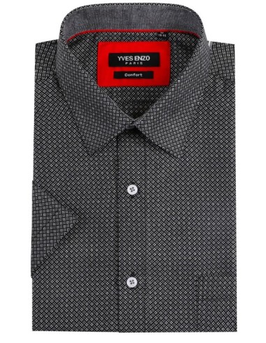 Chemise manche courte homme losange