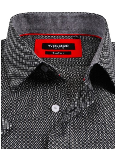 Chemise manche courte homme losange