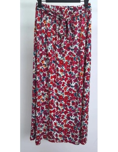 Jupe magique femme couleur fleurs rouge tendance