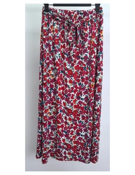 Jupe magique femme couleur fleurs rouge tendance