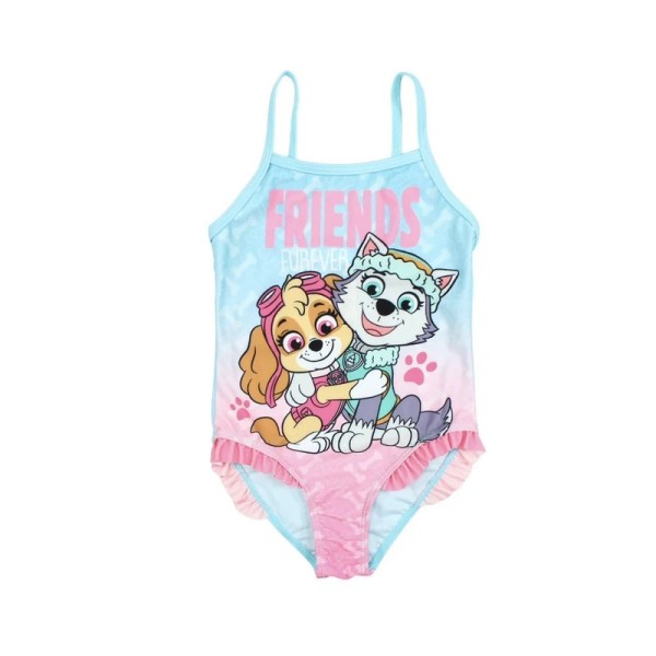Maillot de bain 1 pièce Paw Patrol turquoise et rose
