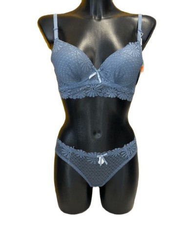 Ensemble sous vêtement bleu jeans