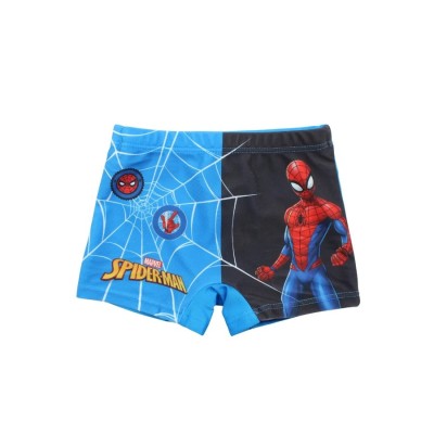 Maillot de bain boxer Spiderman bleu et noir