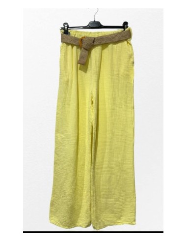 Pantalon femme en gaze de coton tendance chic