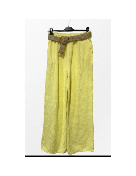 Pantalon femme en gaze de coton tendance chic