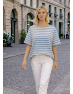 T-shirt marinière femme 100% coton