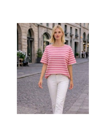 T-shirt marinière femme 100% coton