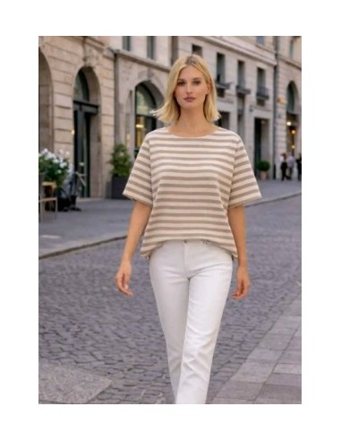 T-shirt marinière femme 100% coton