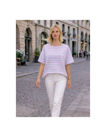 T-shirt marinière femme 100% coton