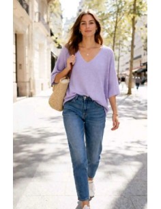 T-shirt pailleté oversize femme tendance mode