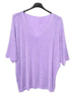 T-shirt pailleté oversize femme tendance mode 2