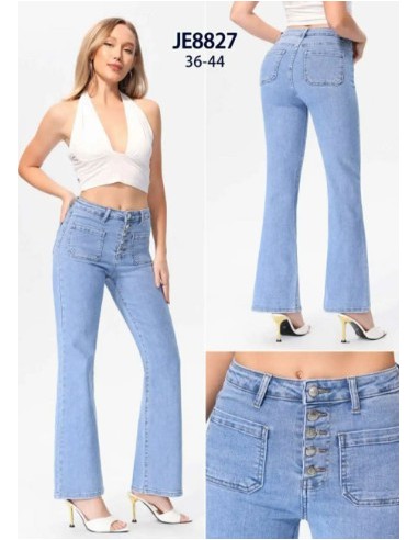 Jeans Marjorie évasé bleu