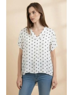 T-shirt à pois oversize pour femme fashion