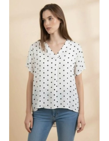 T-shirt à pois oversize pour femme fashion