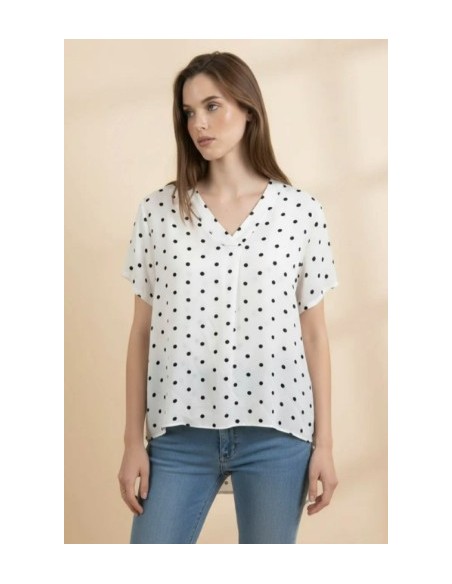 T-shirt à pois oversize pour femme fashion