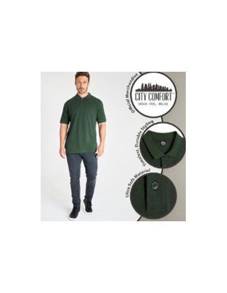 Polo homme uni kaki
