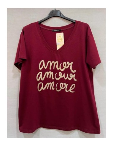 T-shirt blanc femme avec détaille bichette good vibes
