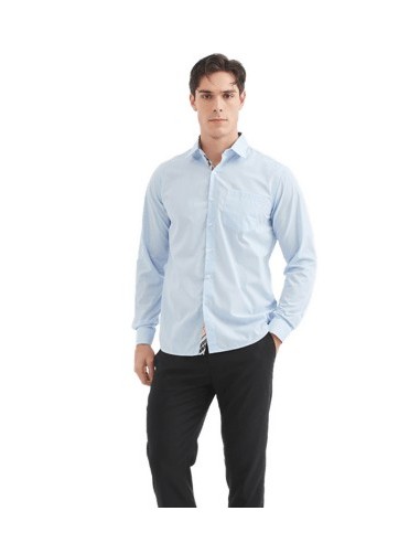 Chemise manche longue bleu clair