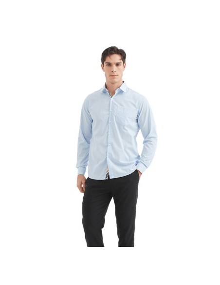 Chemise manche longue bleu clair