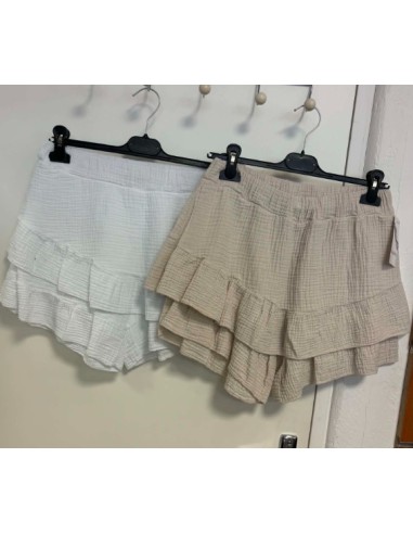 Jupe short en gaze de coton